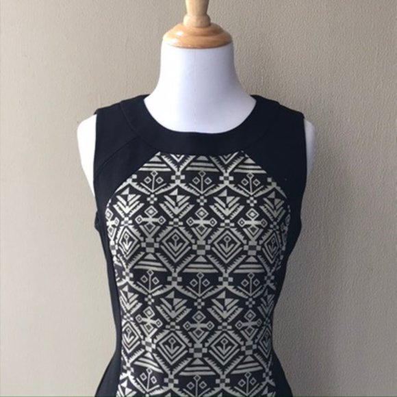 Antonio Melani Black Geometric Pattern Shift Dress - Picture 5 of 13